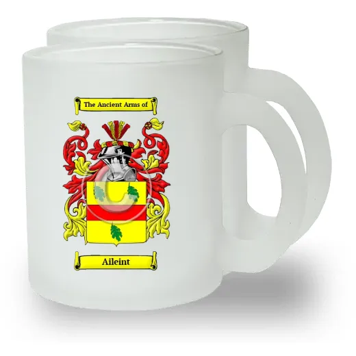 Aileint Pair of Frosted Glass Mugs