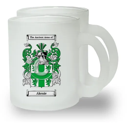 Akenie Pair of Frosted Glass Mugs