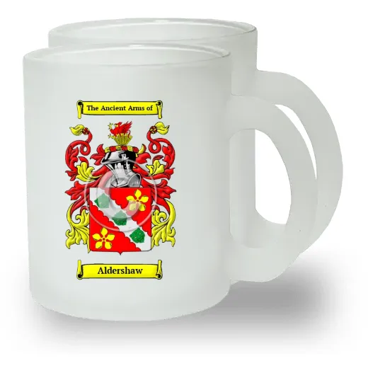 Aldershaw Pair of Frosted Glass Mugs
