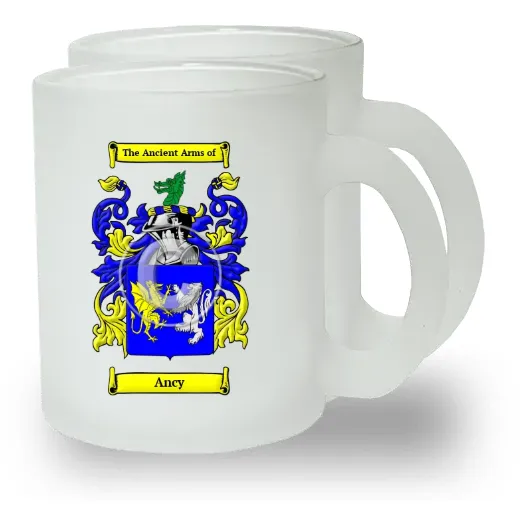 Ancy Pair of Frosted Glass Mugs
