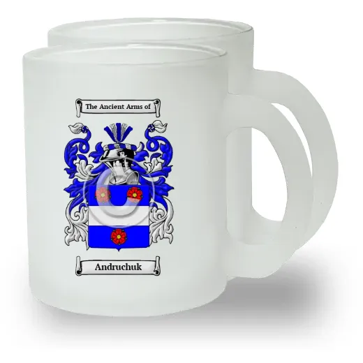Andruchuk Pair of Frosted Glass Mugs