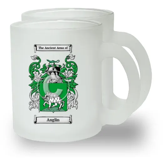 Anglin Pair of Frosted Glass Mugs