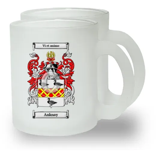 Anknay Pair of Frosted Glass Mugs