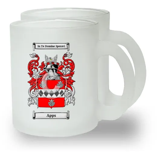 Apps Pair of Frosted Glass Mugs