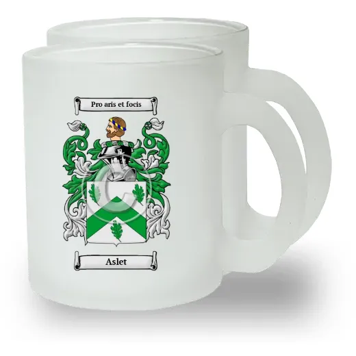 Aslet Pair of Frosted Glass Mugs