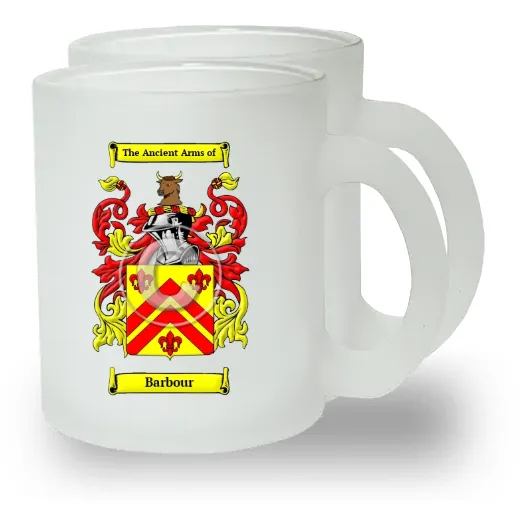 Barbour Pair of Frosted Glass Mugs