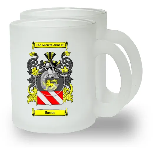 Bauer Pair of Frosted Glass Mugs