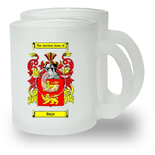 Bays Pair of Frosted Glass Mugs