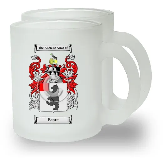 Beare Pair of Frosted Glass Mugs
