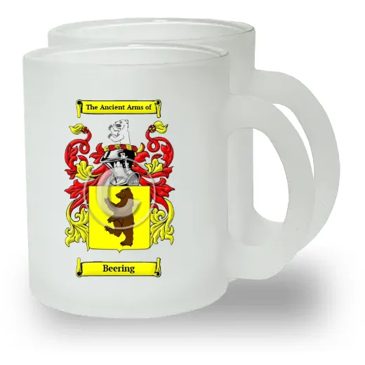 Beering Pair of Frosted Glass Mugs
