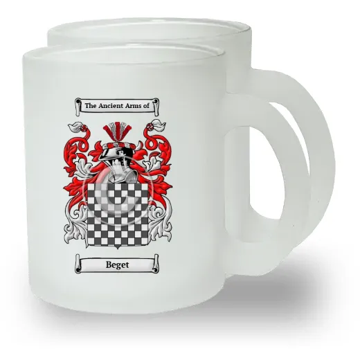 Beget Pair of Frosted Glass Mugs
