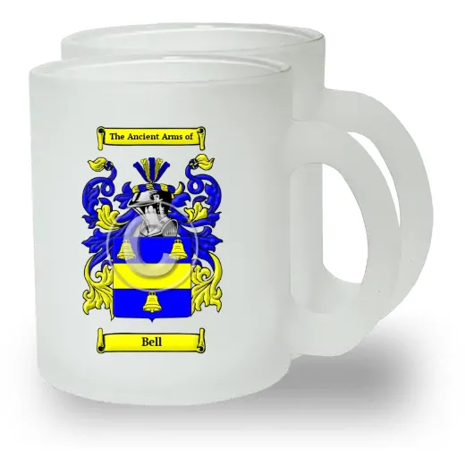 Bell Pair of Frosted Glass Mugs