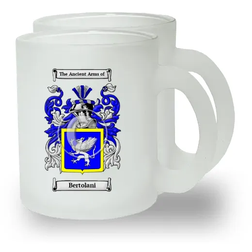 Bertolani Pair of Frosted Glass Mugs