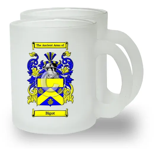 Bigot Pair of Frosted Glass Mugs