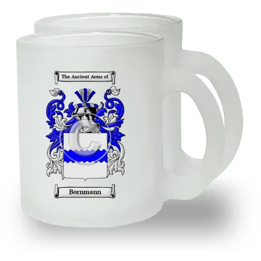 Bornmann Pair of Frosted Glass Mugs