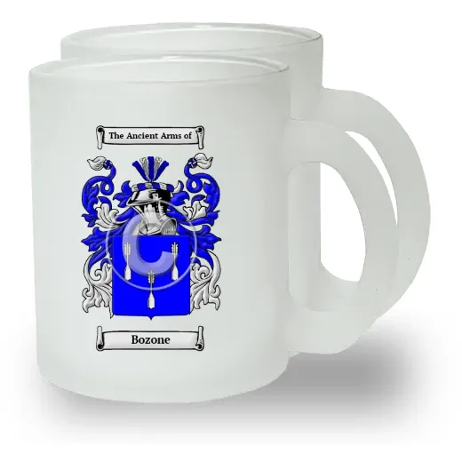 Bozone Pair of Frosted Glass Mugs