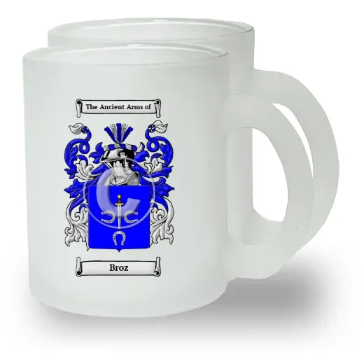 Broz Pair of Frosted Glass Mugs
