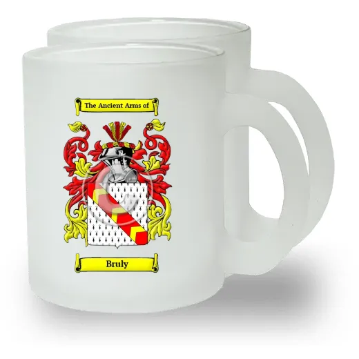 Bruly Pair of Frosted Glass Mugs
