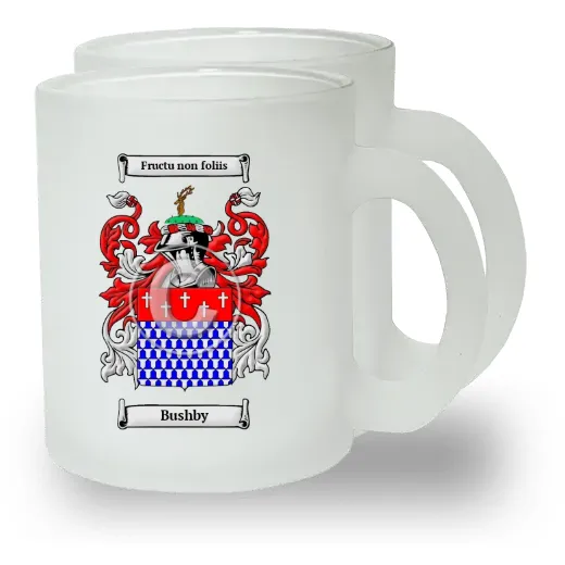 Bushby Pair of Frosted Glass Mugs