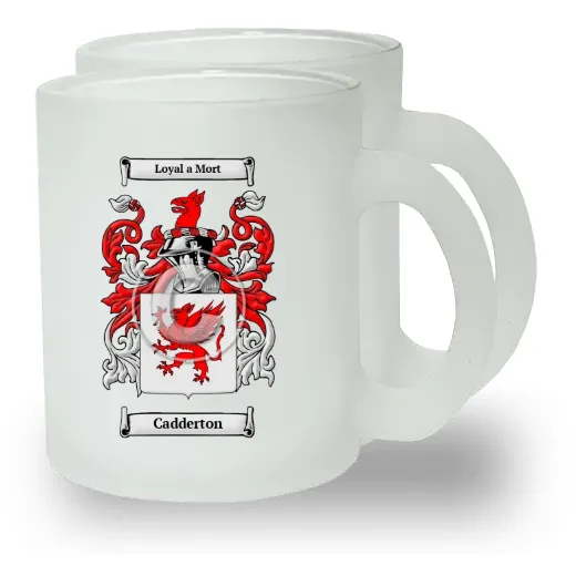 Cadderton Pair of Frosted Glass Mugs