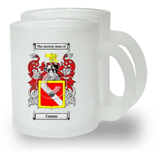 Canon Pair of Frosted Glass Mugs