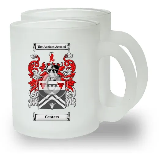 Centers Pair of Frosted Glass Mugs