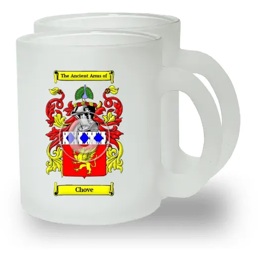 Chove Pair of Frosted Glass Mugs