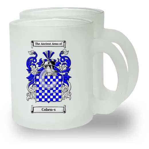 Cohen-s Pair of Frosted Glass Mugs