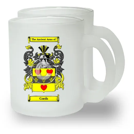 Cords Pair of Frosted Glass Mugs