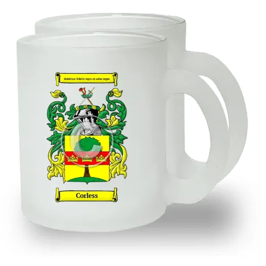 Corless Pair of Frosted Glass Mugs
