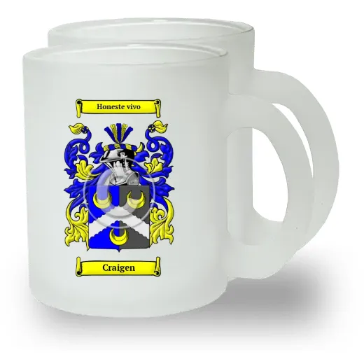 Craigen Pair of Frosted Glass Mugs