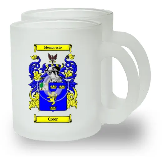 Creer Pair of Frosted Glass Mugs