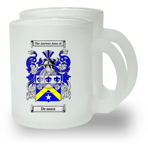 De mass Pair of Frosted Glass Mugs