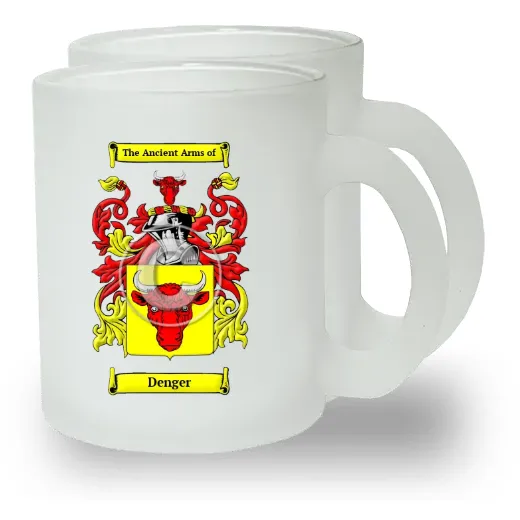 Denger Pair of Frosted Glass Mugs