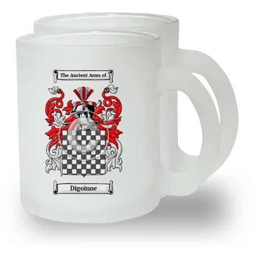 Digoinne Pair of Frosted Glass Mugs