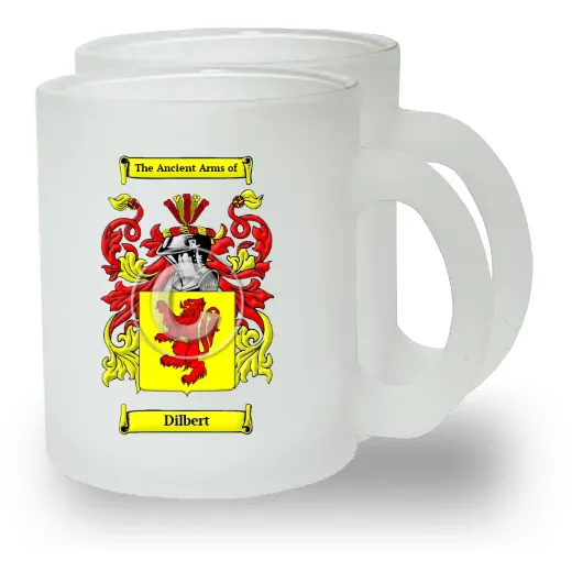 Dilbert Pair of Frosted Glass Mugs