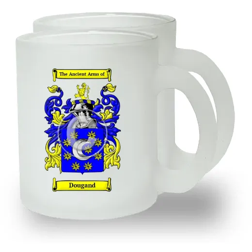 Dougand Pair of Frosted Glass Mugs