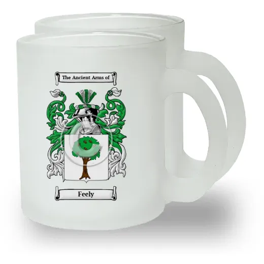 Feely Pair of Frosted Glass Mugs
