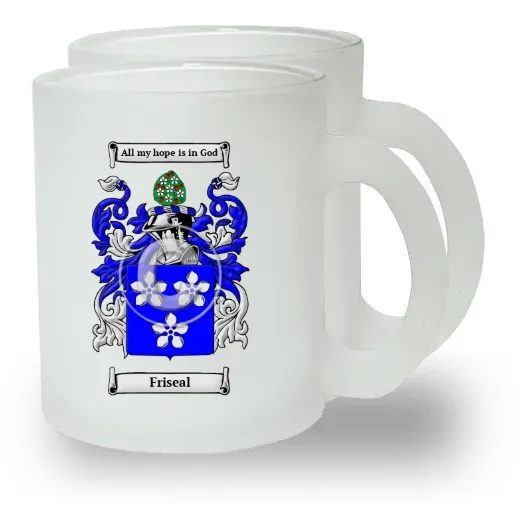 Friseal Pair of Frosted Glass Mugs