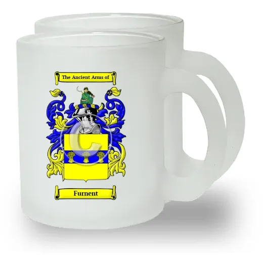 Furnent Pair of Frosted Glass Mugs