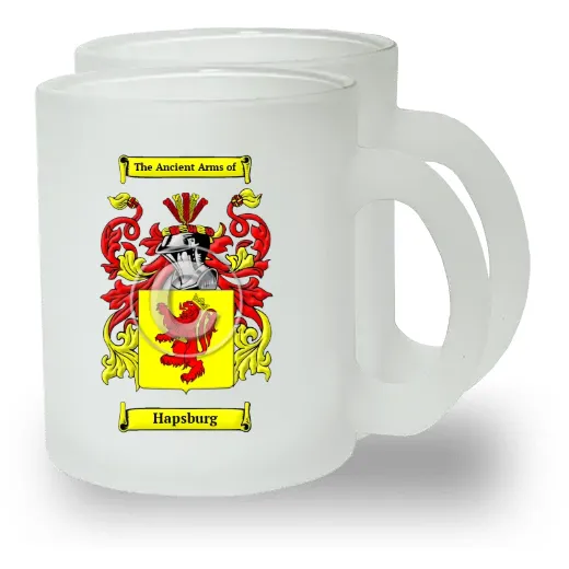 Hapsburg Pair of Frosted Glass Mugs