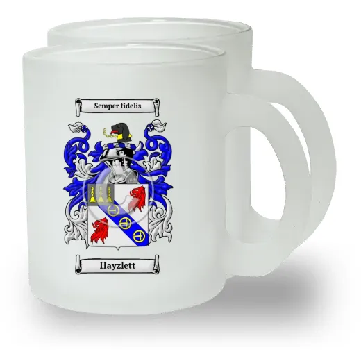 Hayzlett Pair of Frosted Glass Mugs
