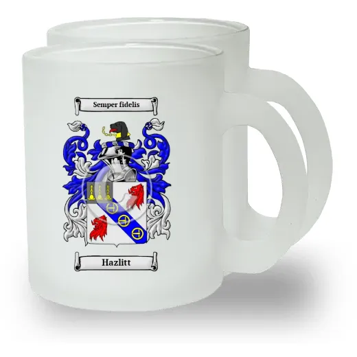 Hazlitt Pair of Frosted Glass Mugs