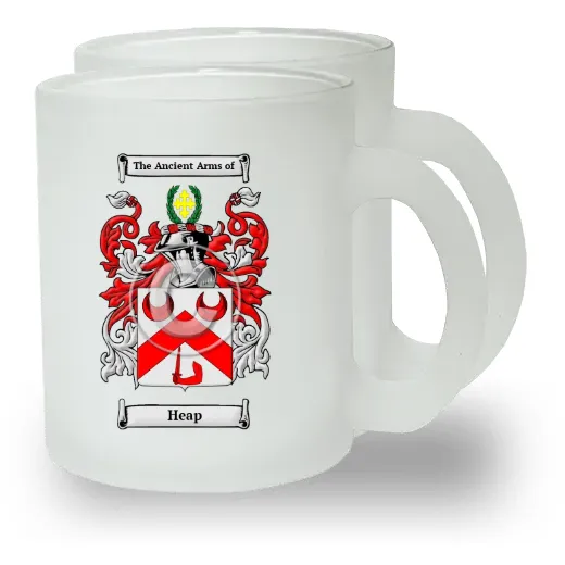 Heap Pair of Frosted Glass Mugs