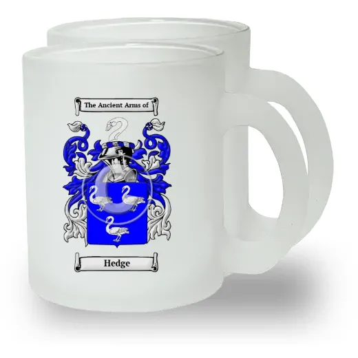 Hedge Pair of Frosted Glass Mugs