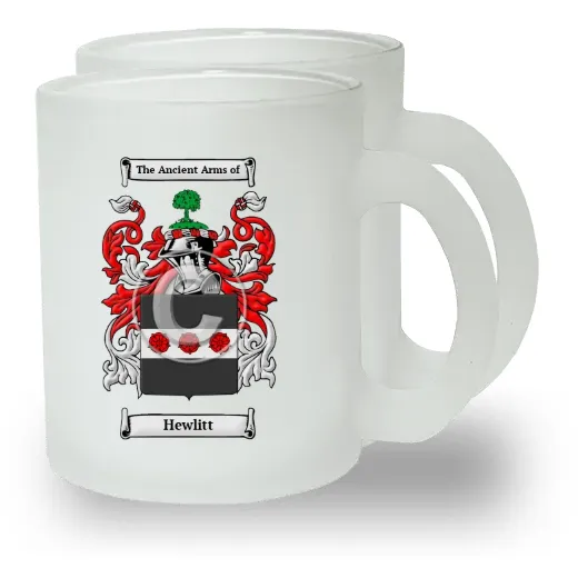 Hewlitt Pair of Frosted Glass Mugs