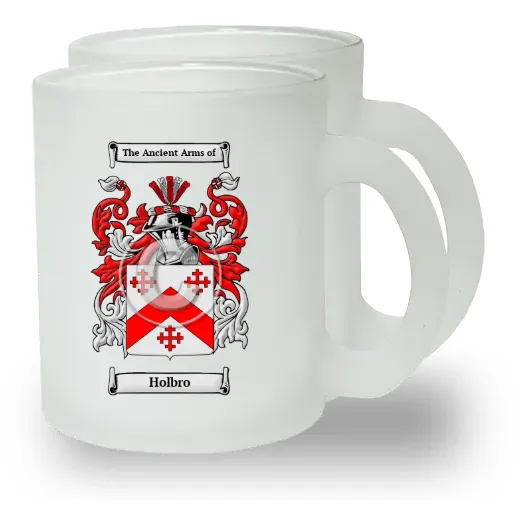 Holbro Pair of Frosted Glass Mugs