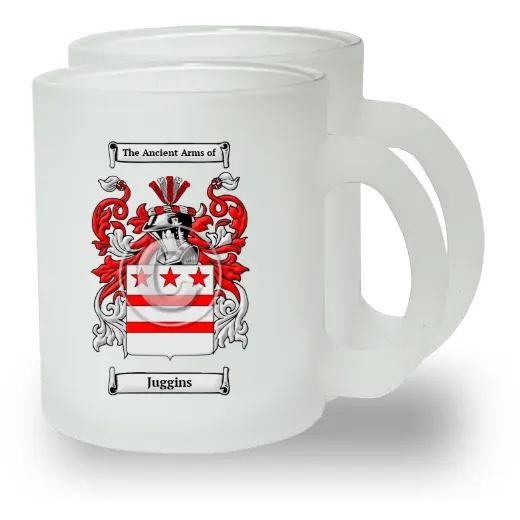 Juggins Pair of Frosted Glass Mugs