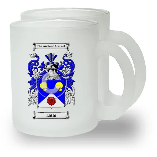 Lüthi Pair of Frosted Glass Mugs