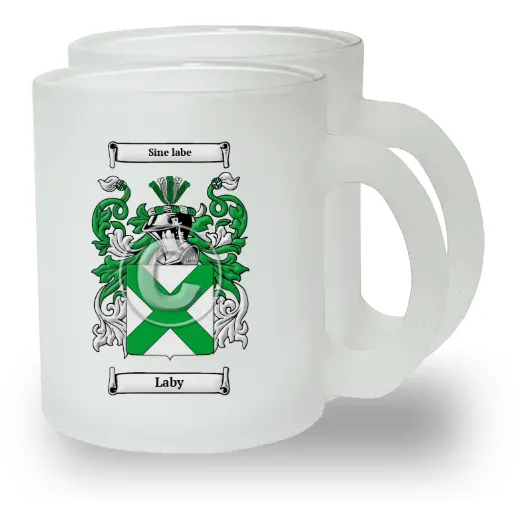 Laby Pair of Frosted Glass Mugs